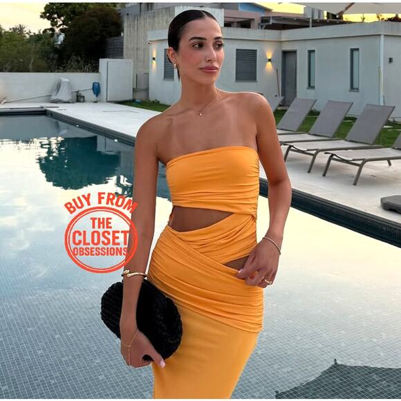 ZARA BLOGGER FAVE!!! Strapless Fitted Long Dress NWT LAST ONE!!! - Picture 2 of 16